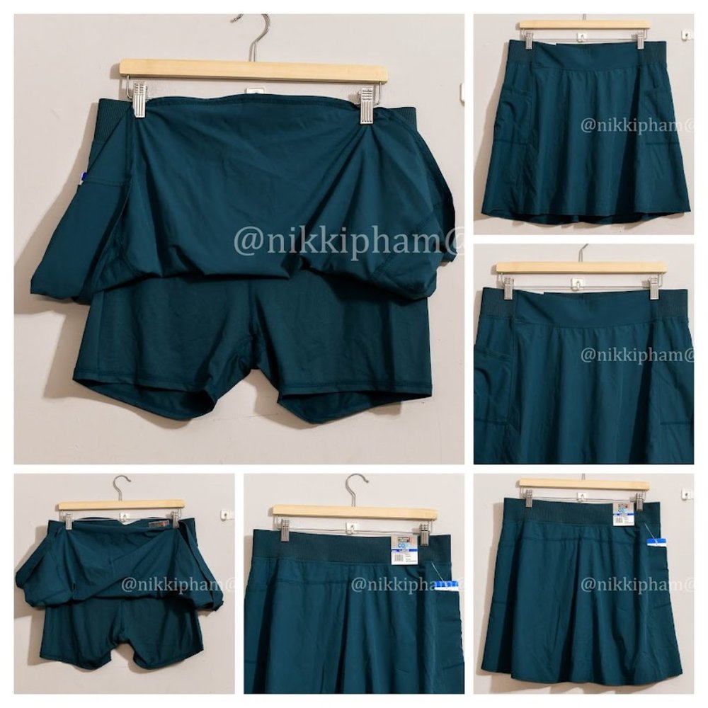NWT 32 Degrees ladies Flowry lightweight skorts in Blue